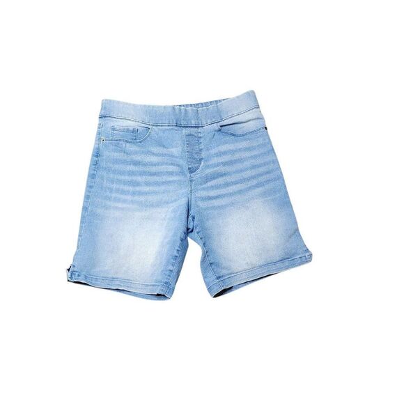 DKNY Jeans Distressed Light Wash Stretch Waist Jean Shorts Womens Size M Blue - Picture 2 of 6